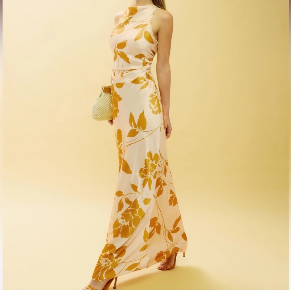 NWT Reformation Anaiis Silk Maxi Dress Size 0 - Maracuya